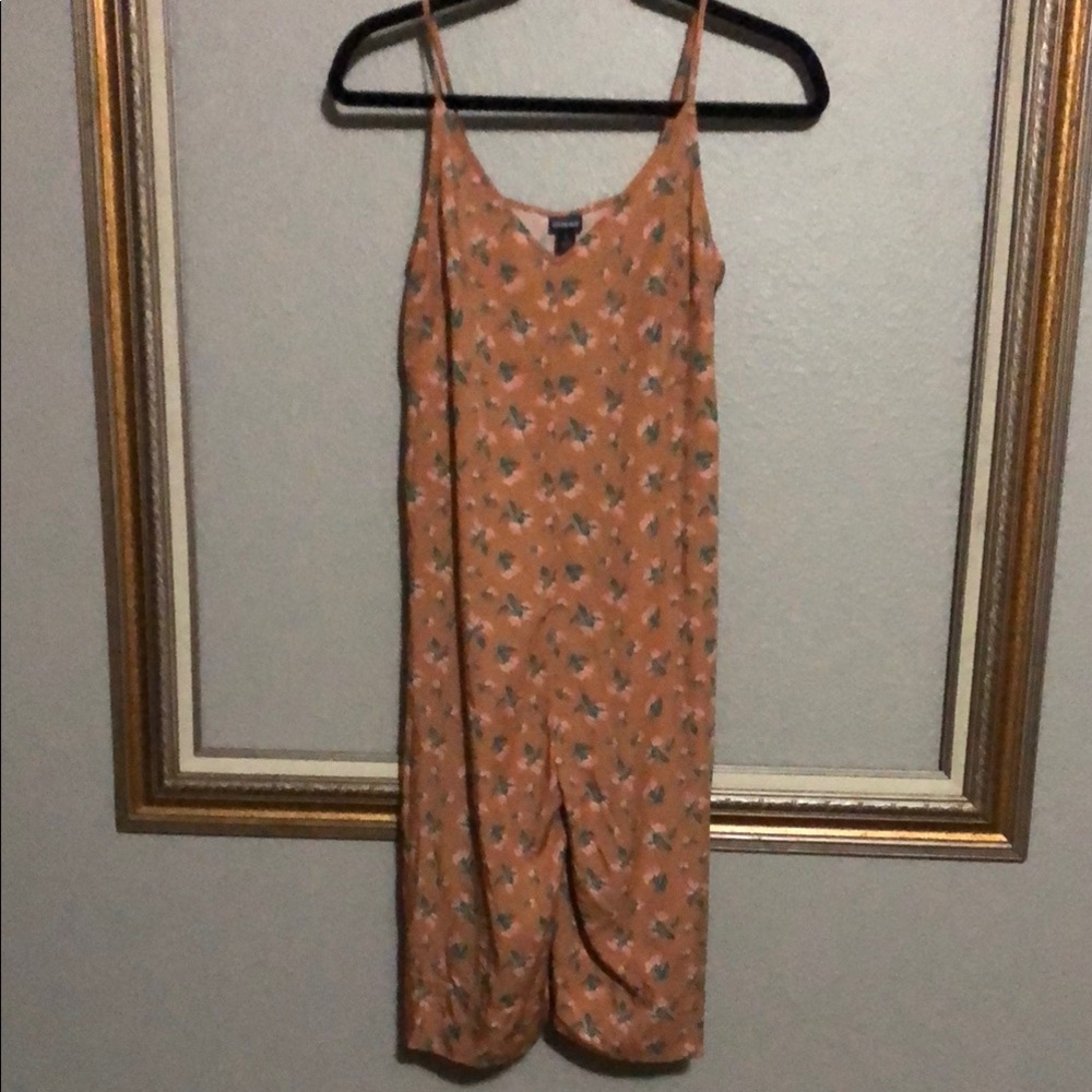 Patagonia Floral June Lake ROMPER Tencel AdjustableStraps Vneck Side Buttons EUC